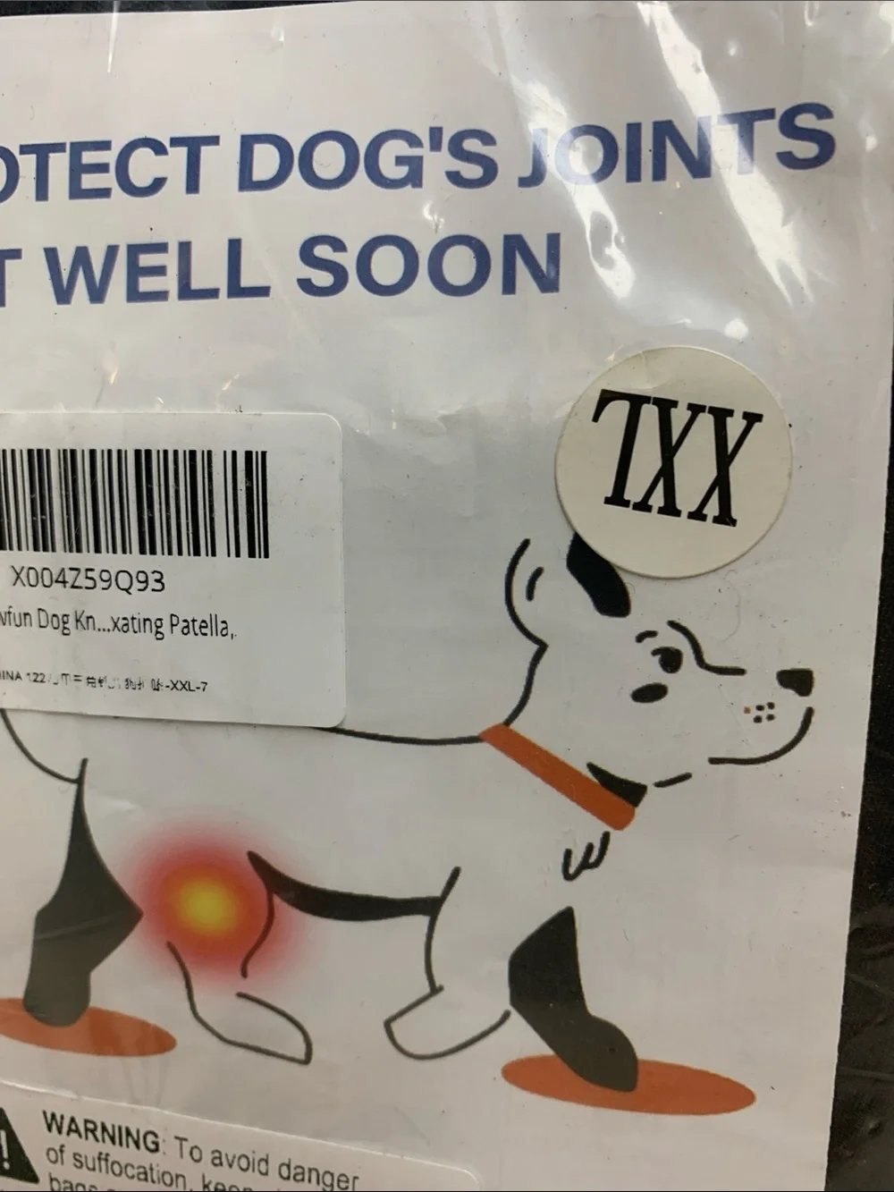 Protect Dog's Joints Support Wrap - Black